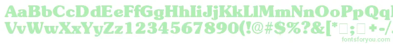 BerraDisplaySsi Font – Green Fonts on White Background