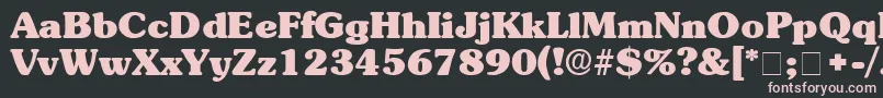 BerraDisplaySsi Font – Pink Fonts on Black Background