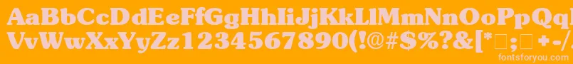 BerraDisplaySsi Font – Pink Fonts on Orange Background