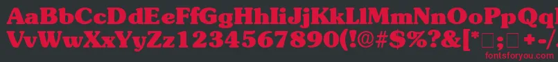 BerraDisplaySsi Font – Red Fonts on Black Background