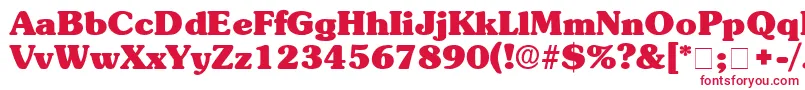 フォントBerraDisplaySsi – 赤い文字