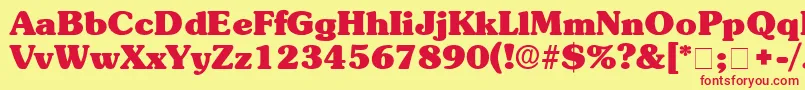 BerraDisplaySsi Font – Red Fonts on Yellow Background