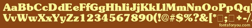 BerraDisplaySsi Font – Yellow Fonts on Brown Background