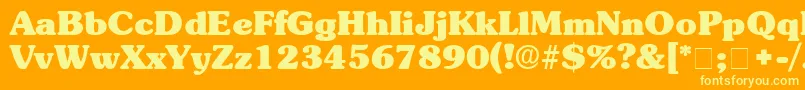 BerraDisplaySsi Font – Yellow Fonts on Orange Background