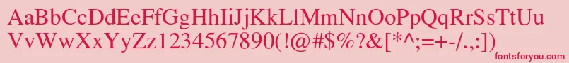Dontefont Font – Red Fonts on Pink Background