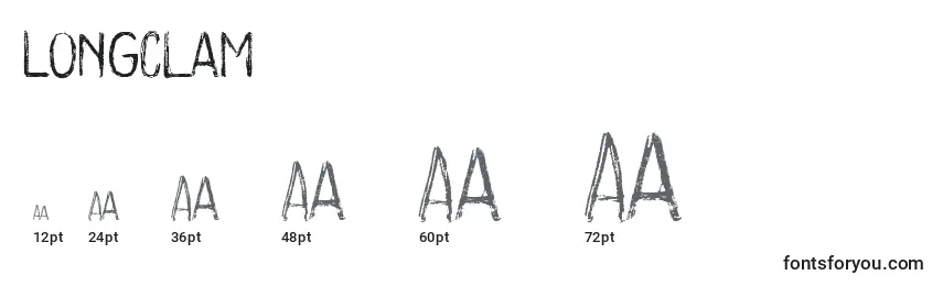 LongClam Font Sizes