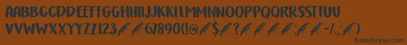 DkHoneyguideCaps Font – Black Fonts on Brown Background