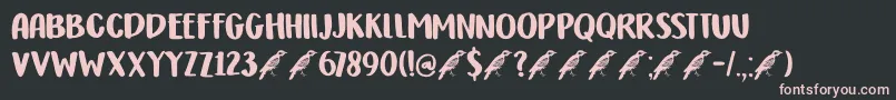 DkHoneyguideCaps Font – Pink Fonts on Black Background