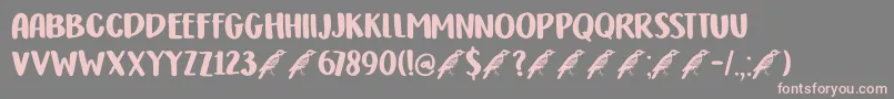 DkHoneyguideCaps Font – Pink Fonts on Gray Background