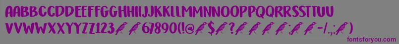 DkHoneyguideCaps Font – Purple Fonts on Gray Background