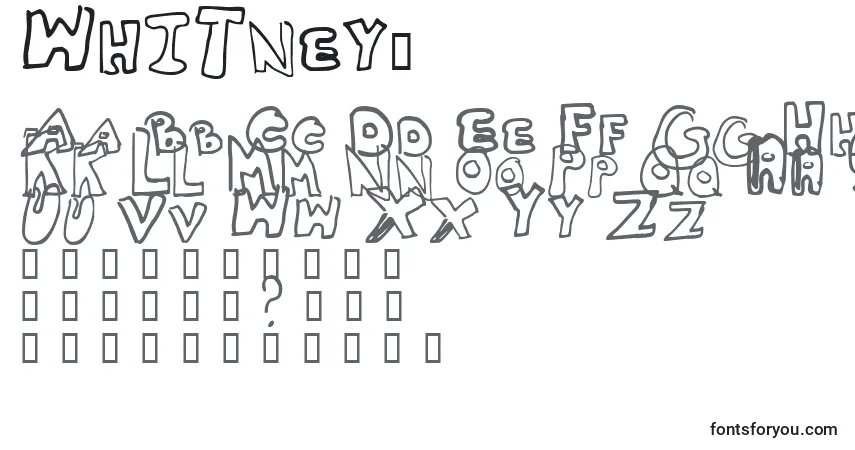 Czcionka Whitney2 – alfabet, cyfry, specjalne znaki
