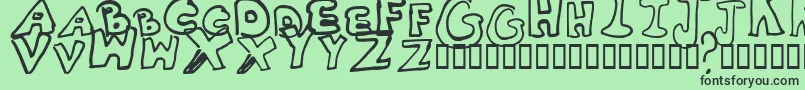 Whitney2 Font – Black Fonts on Green Background
