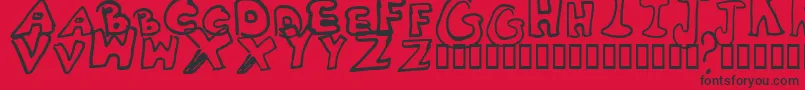 Whitney2 Font – Black Fonts on Red Background
