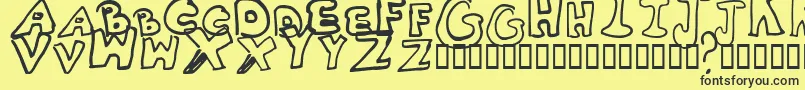 Whitney2 Font – Black Fonts on Yellow Background