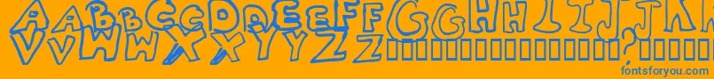 Weitere Informationen zur Whitney2-Schriftart Whitney2-Schriftart – Blaue Schriften auf orangefarbenem Hintergrund