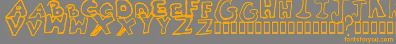 Whitney2 Font – Orange Fonts on Gray Background