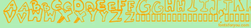 Whitney2 Font – Orange Fonts on Green Background