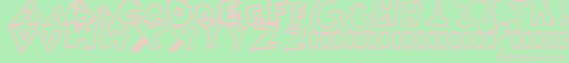 Whitney2 Font – Pink Fonts on Green Background