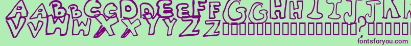 Whitney2 Font – Purple Fonts on Green Background