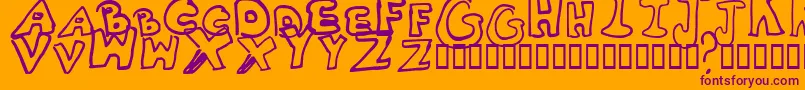 Whitney2 Font – Purple Fonts on Orange Background