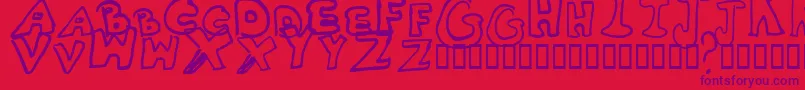 Whitney2 Font – Purple Fonts on Red Background