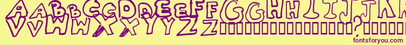 Whitney2 Font – Purple Fonts on Yellow Background