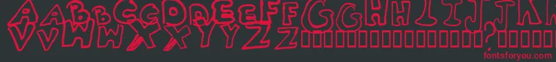 フォントWhitney2 – 黒い背景に赤い文字