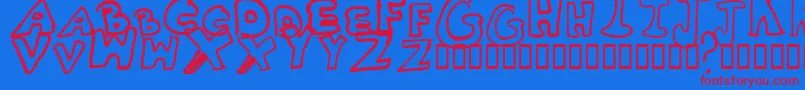 Whitney2 Font – Red Fonts on Blue Background