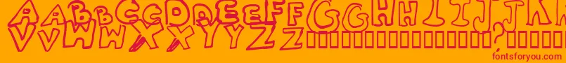 Whitney2 Font – Red Fonts on Orange Background