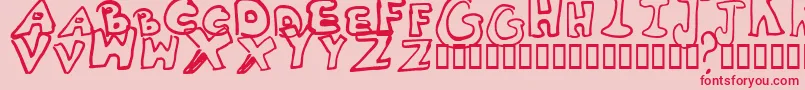 フォントWhitney2 – ピンクの背景に赤い文字