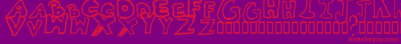 フォントWhitney2 – 紫の背景に赤い文字