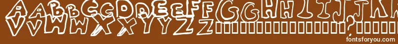 Whitney2 Font – White Fonts on Brown Background