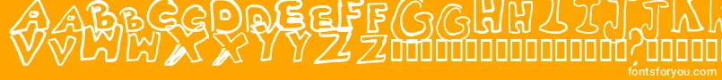 Whitney2 Font – White Fonts on Orange Background
