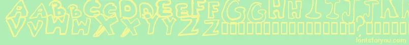 Whitney2 Font – Yellow Fonts on Green Background