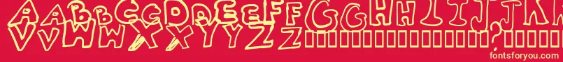 Whitney2 Font – Yellow Fonts on Red Background