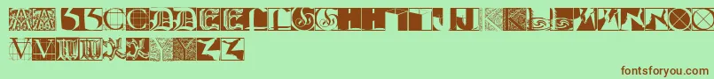 Capsmks Font – Brown Fonts on Green Background