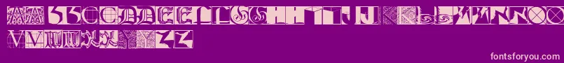 Capsmks Font – Pink Fonts on Purple Background