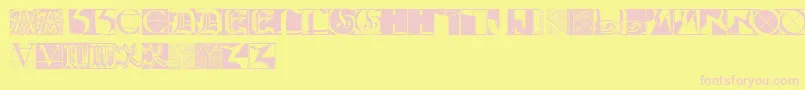 フォントCapsmks – ピンクのフォント、黄色の背景