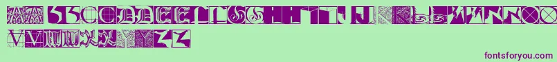 Capsmks Font – Purple Fonts on Green Background