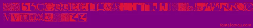 Capsmks Font – Red Fonts on Purple Background