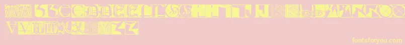 Capsmks Font – Yellow Fonts on Pink Background