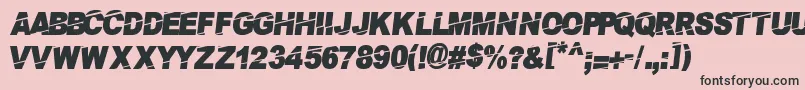 Payback Font – Black Fonts on Pink Background