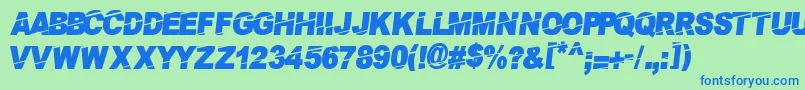 Payback Font – Blue Fonts on Green Background