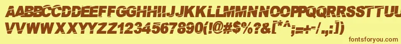 fuente Payback – Fuentes Marrones Sobre Fondo Amarillo