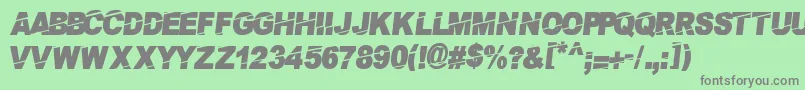 Payback Font – Gray Fonts on Green Background