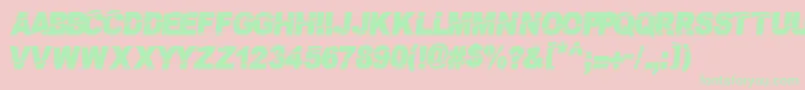 Payback Font – Green Fonts on Pink Background