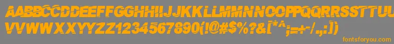 Payback Font – Orange Fonts on Gray Background
