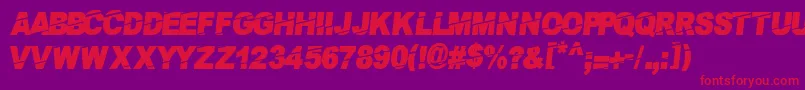 Payback Font – Red Fonts on Purple Background