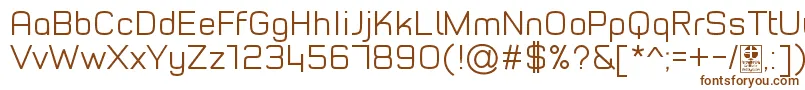TypoStyleLightDemo-fontti – ruskeat fontit valkoisella taustalla