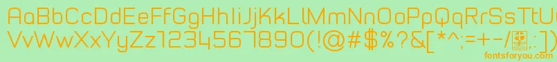 TypoStyleLightDemo Font – Orange Fonts on Green Background